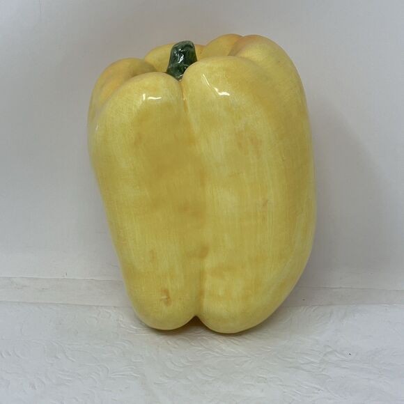 Vintage A Due Tosin Italy Majolica Ceramic Yellow Pepper Art Pottery Vegetable - Picture 1 of 9